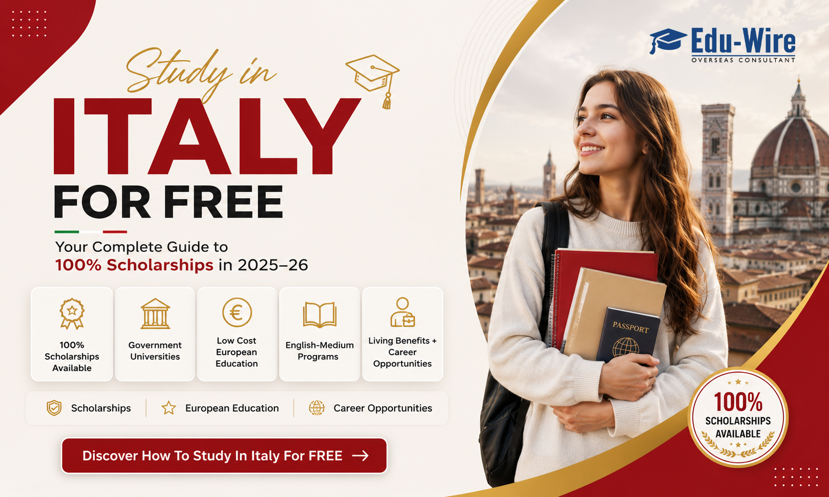 Study in Italy for Free: Your Complete Guide to 100% Scholarships in 2025–26